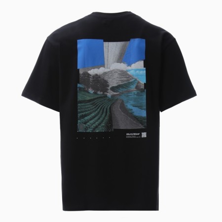 T -shirt male, black color, size 50-8
