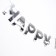 Garland "Happy Birthday", silver color