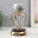Summary Metal for 1 candle "Dark gray marble" mix gold 24x14x14 cm