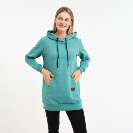 Female hoodies, menthol color, size 46-4