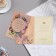 Postcard "On Birthday!" Congrev, embossing, flowers wreath