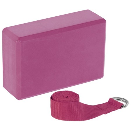 Sangh yoga set: block, belt, color mix