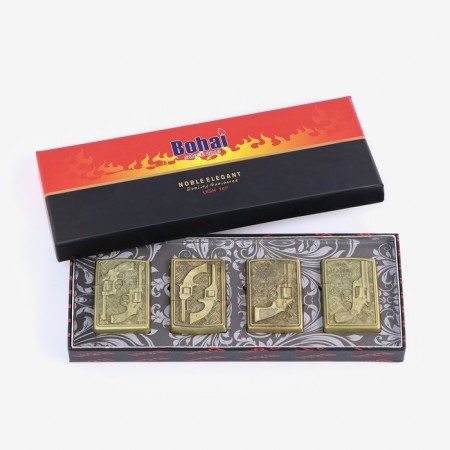 A gasoline lighter for smoking, a set "Pistol", 4 pcs, 2 x 9.5 cm-7