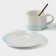 Tea couple ceramic “tenderness”, 3 objects: mug 250 ml, saucer d = 15.5 cm, spoon h = 13 cm