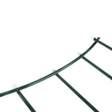 Decorative fence, 60 × 410 cm, 5 sections, metal, green, "horizontal"-2