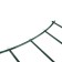 Decorative fence, 60 × 410 cm, 5 sections, metal, green, "horizontal"