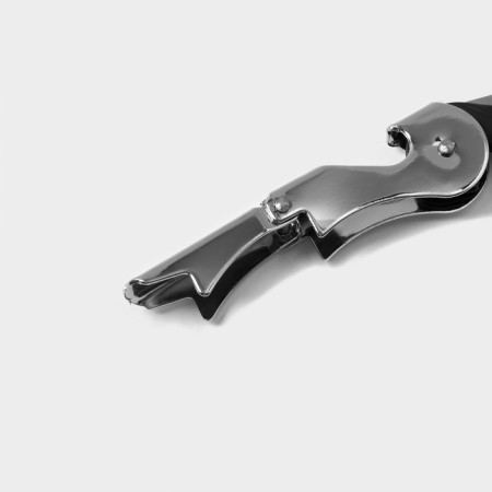 A set for wine for 2 bottles of the premiere, 4 items: corkscrew, cork, funnel, ring-6