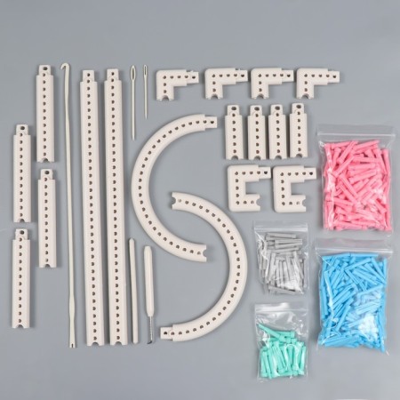 Multifunctional knitting device +2 needles +hook, set