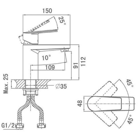 Mixer for the sink D&K DA1322101-1
