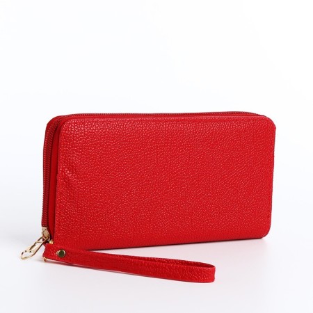 Women's wallet with lightning, dark red color