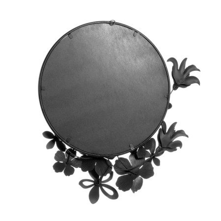 Wall metal decor with a mirror "Flower extravaganza" 67.9x64.8x5.7 cm-3