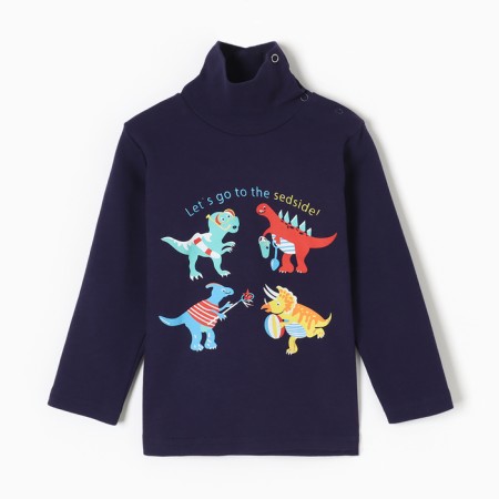 Turtleneck for boys, dark blue color, height 98 cm