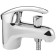 Fashun A1221 shell mixer, single -leaf, pour 119 mm, with hand -a canine, chrome