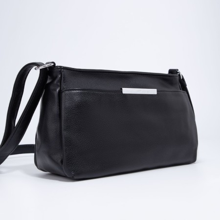 Bag Cross-Bodi with a zipper, black color-2