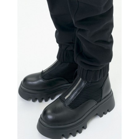 Pants for girls, height 152 cm, black color-3