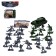 Game set with cards "Defense Line", 30 soldiers and 1 tank