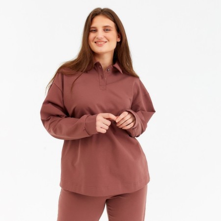 Women's costume (jumper, trousers) minku: casual collection chocolate color, size 48-3