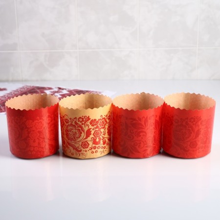 Paper form for cake "Red Easter" 90 x 90 mm-2