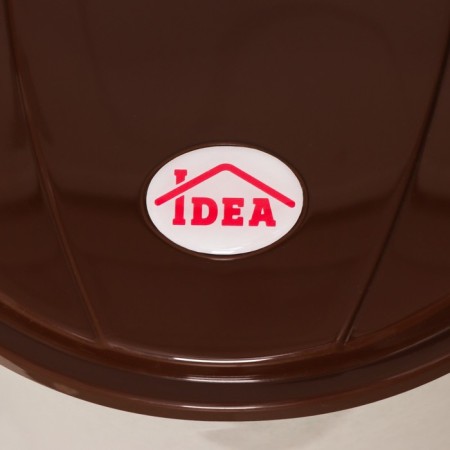 Garbage container, 7 l, with a pedal, color beige marble-2
