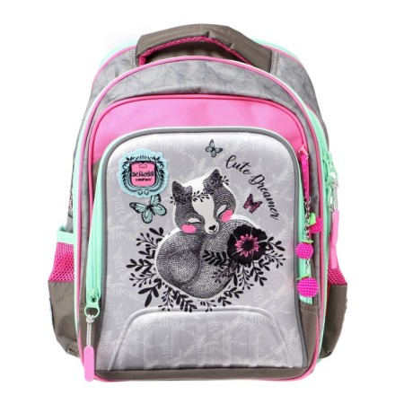 Frame backpack 39 x 29 x 17 cm, Across 179, gray/pink ACR22-179-9-2