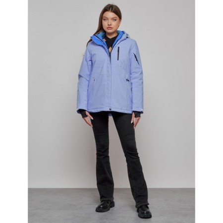 Ski jacket female, size 48, purple color-7