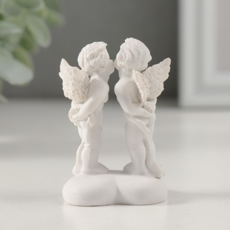 Polystone souvenir "Snowty angels - the first kiss" 6.2x4x3.6 cm-2