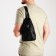 Male sling bag, artificial leather, black color