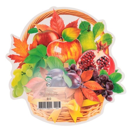 Decoration on the adhesive tape "Fruit basket" grenades, 26x26 cm-1