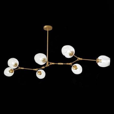 Suspended EVOLUCE lamp. Sle154823-07. Rametto. 7x40 watts, E27, 181x80x33 cm, golden color-1
