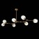 Suspended EVOLUCE lamp. Sle154823-07. Rametto. 7x40 watts, E27, 181x80x33 cm, golden color