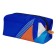 Cosmetic bag blue oxford geometry mini