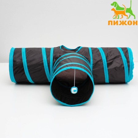 Cat tunnel rustling "tee", 80 cm, pipe diameter 25 cm, mix of flowers