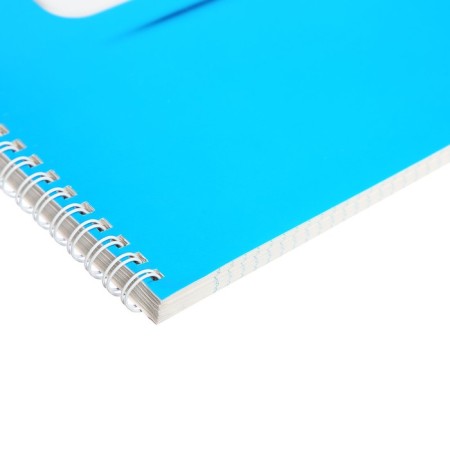 Note book A4, 96 sheets in the Click Cage, covered cardboard, embossing, block No. 2 (gray sheets), 3v mix-2