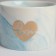 Kashpo ceramic with embossing "Love", 8 x 5.5 cm