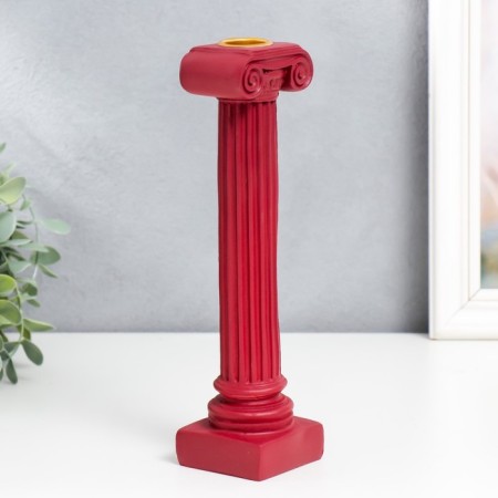 Summary Polystone "Greek Column" Dark Red 23x6x6 cm-1