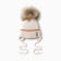 Children's cap with insulation, rr 42-44, milk color