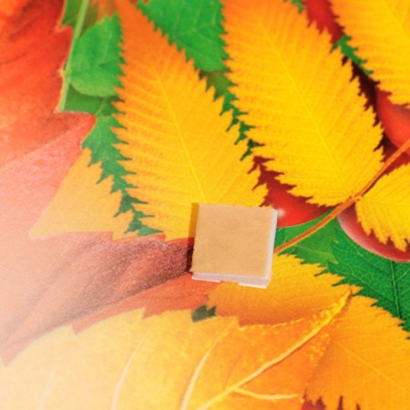Decoration on the adhesive tape "Autumn bouquet" leaves, mountain ash, 26x26 cm-2