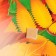 Decoration on the adhesive tape "Autumn bouquet" leaves, mountain ash, 26x26 cm