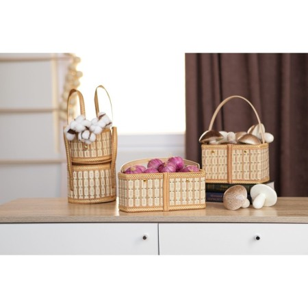 Basket for storage of the shares Nature, 14 × 14 × 13, bamboo-6