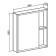 Bathroom mirror "Eco 60" gray concrete, 12 x 60 x 65 cm