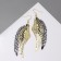 Hanging earrings "Angel's Wings", color mix, 9 cm
