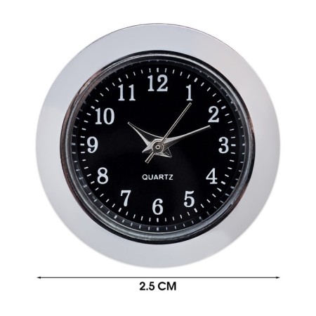 Quartz clock, D-2.5 cm, LQ377A, discrete move, black