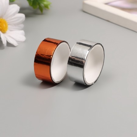 Adhesive tape decorative plastic "metallic. Silver, bronze" NR 2 pcs 1.5 cm, dl. 3 m-1