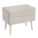 Puff "Tifani", 550 × 330 × 460 mm, shenill fabric, color Betsy 013 / light gray