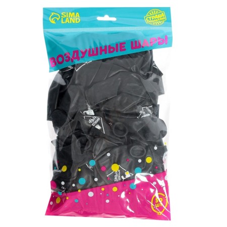 Shar Latex 12 "Liberties", male, 1 tbsp., Set 50 pcs, black color-2