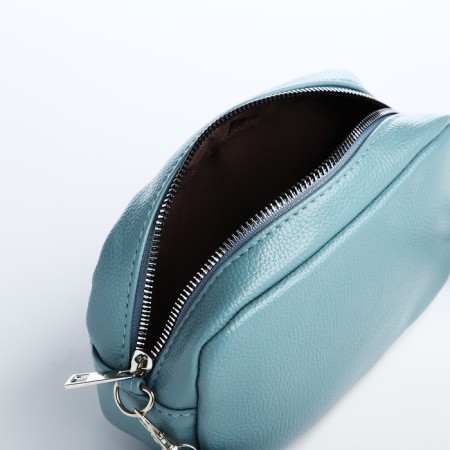 Bag Cross-Bodi with a zipper, blue color-5