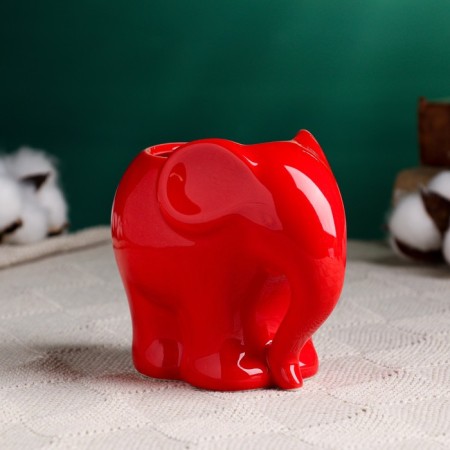 Pot "Elephant" red, 12x8.5x10cm-1