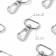 Metal carbine, 40 × 25 mm / 21 × 2 mm, 10 pcs, silver color