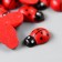 Decor for creativity wood "ladybugs" (set of 40 pcs) 1.1x0.8 cm