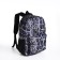 School backpack from textiles on lightning, 3 pockets, black color